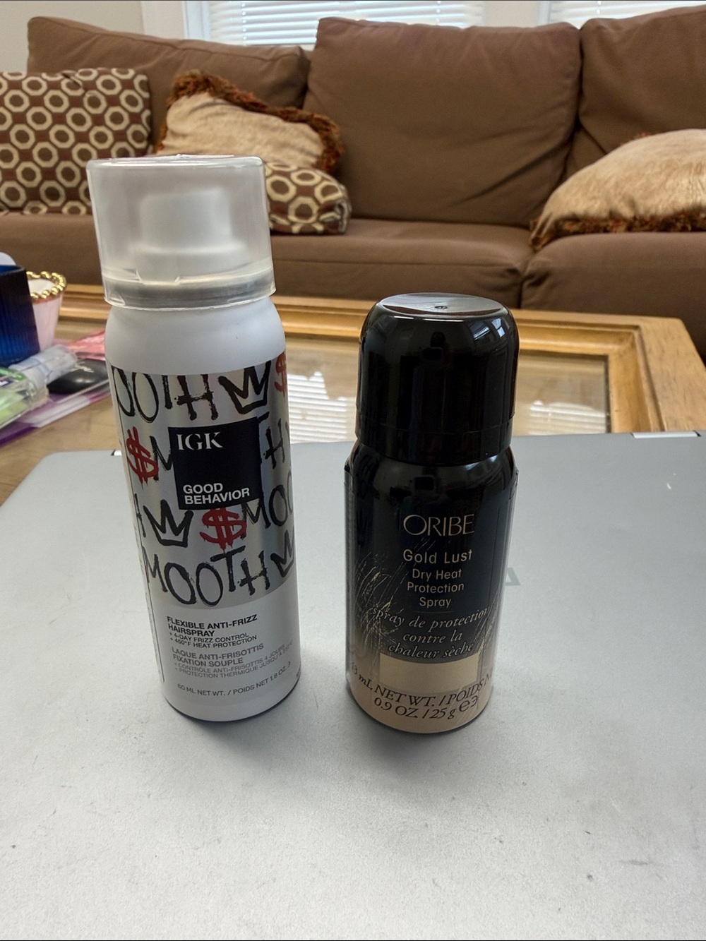 Oribe Gold Lust Dry Heat Protection Spray & IGK Good Behavior spray